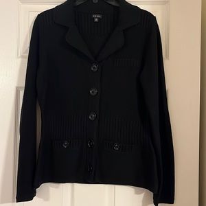 Nine West black heavyweight button down cardigan